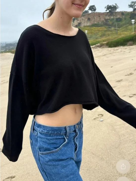 Brandy Melville Cameron Cropped Sweater - Picture 3 of 7